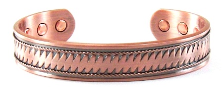 Follow Me Solid Copper Cuff Magnetic Therapy Bangle Bracelet