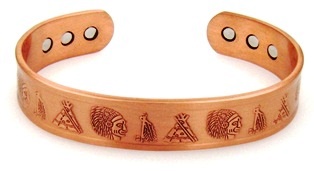 Indian Life Solid Copper Cuff Magnetic Therapy Bangle Bracelet