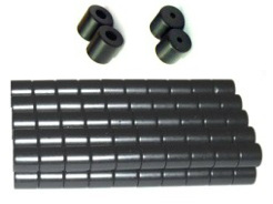 100 Sets 5000 Gauss 6x6mm Mat Black Magnetic Clasps