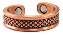 Dots  Solid Copper Magnetic Therapy Ring #MCR117