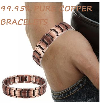 Pure Copper Link Bracelets with Magnets