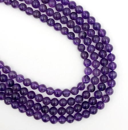 1 PC. 6mm 15" (66 Beads) AAA Quality Real Genuine Amethyst Stone Beads #Beads-6AM