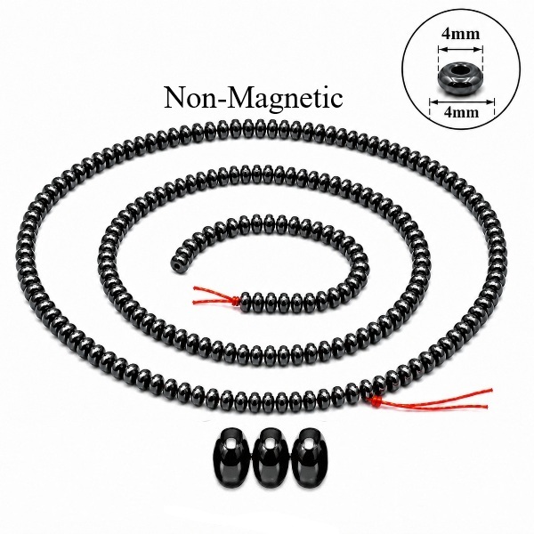 10 Strands 4mm Rondelle Hematite Beads (NON-Magnetic) AAA Quality #H-RL4