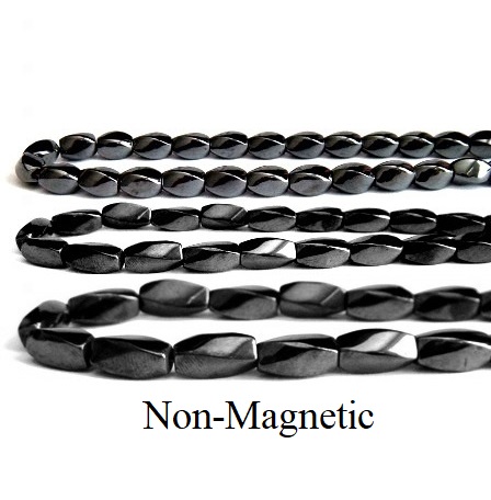 10 Strands 16" Each Twisted Hematite Beads (NON-Magnetic) AAA Quality
