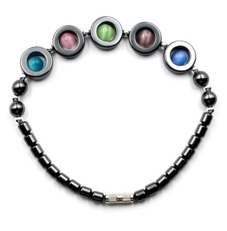 Dozen (12 PC.) Multi Color Hematite Bracelet (NON-Magnetic) #HBR-013