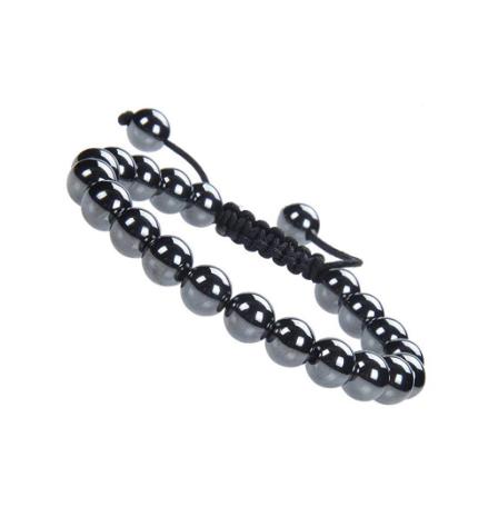 Dozen (12 PC.) Magnetic Hematite Bracelets One Size Fits All #HBR-40HM