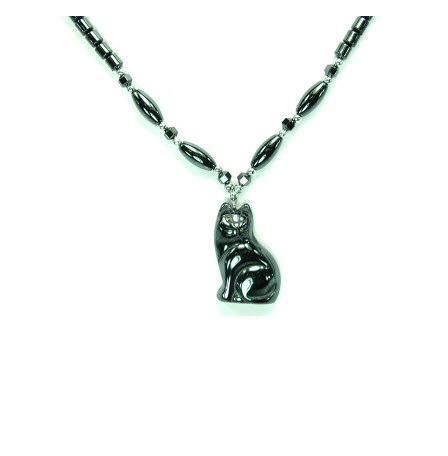 Dozen Cat Hematite Necklace (NON-Magnetic) #HN0078