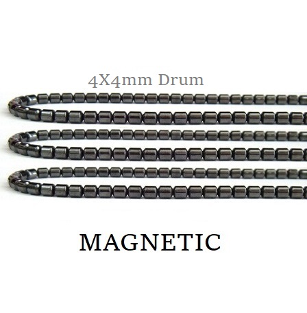 10 Strands 4x4mm Drum Magnetic Beads #MB-D4