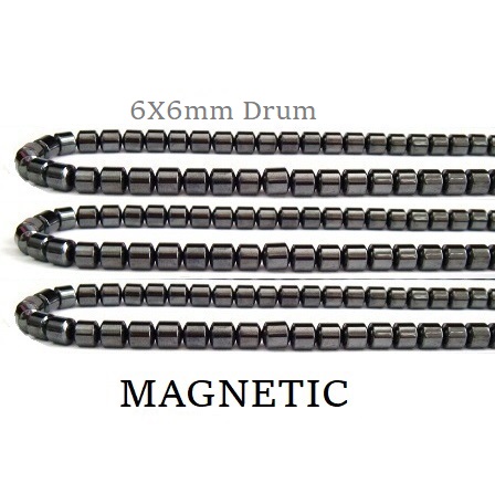 10 Strands 6x6mm Drum Magnetic Beads #MB-D6