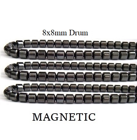 10 Strands 8mm Drum Magnetic Beads #MB-D8