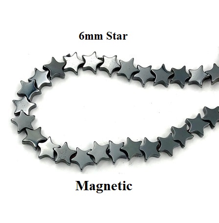 10 Strands 6mm Star 16" Magnetic Beads #MB-ST6