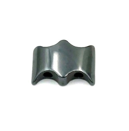 50 PC. 17x13mm 2 Hole Bat Shape Magnetic Beads Hematite Spacers #MB-Bat17x13