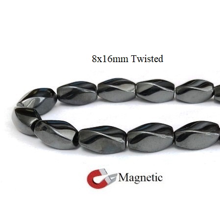 8x16mm (27PC in Bag) Twisted Magnetic Beads #MB-TW8x16