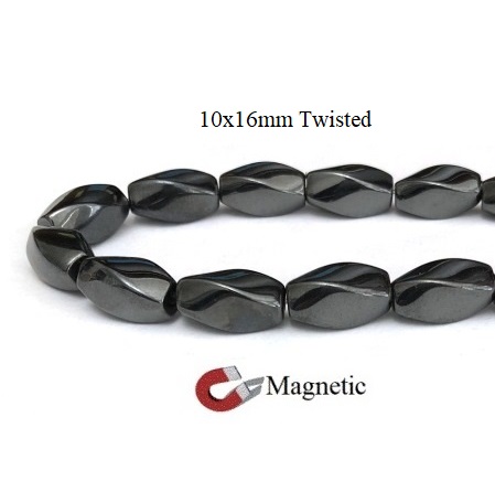 10x16mm Twisted 16" Magnetic Beads #MB-TW10x16