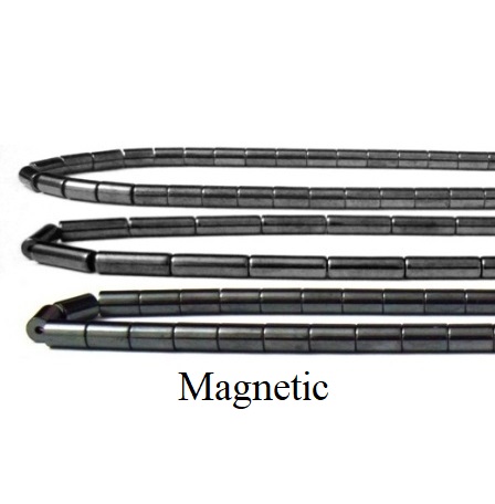 All Tubes 16" AAA Grade Magnetic Tube Hematite Beads (Choose Size)