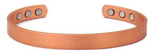 1/4" Mat Finish Plain Solid Copper Cuff Magnetic Bangle Bracelet #MBG006C