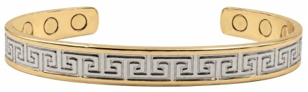 2 Tone 1/4" Wide  Celtic Copper Cuff Magnetic Bangle Bracelet #MBG012
