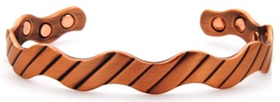 ZICZAC Solid Copper Cuff Magnetic Bangle Bracelet #MBG046