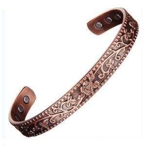 Victorian Scroll Copper Bangle Bracelet #MBG407