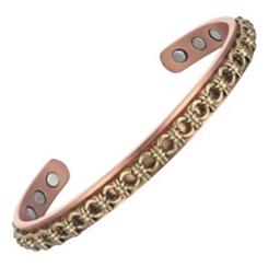 Golden Crown Magnetic Copper Bracelet Cuff #MBG411