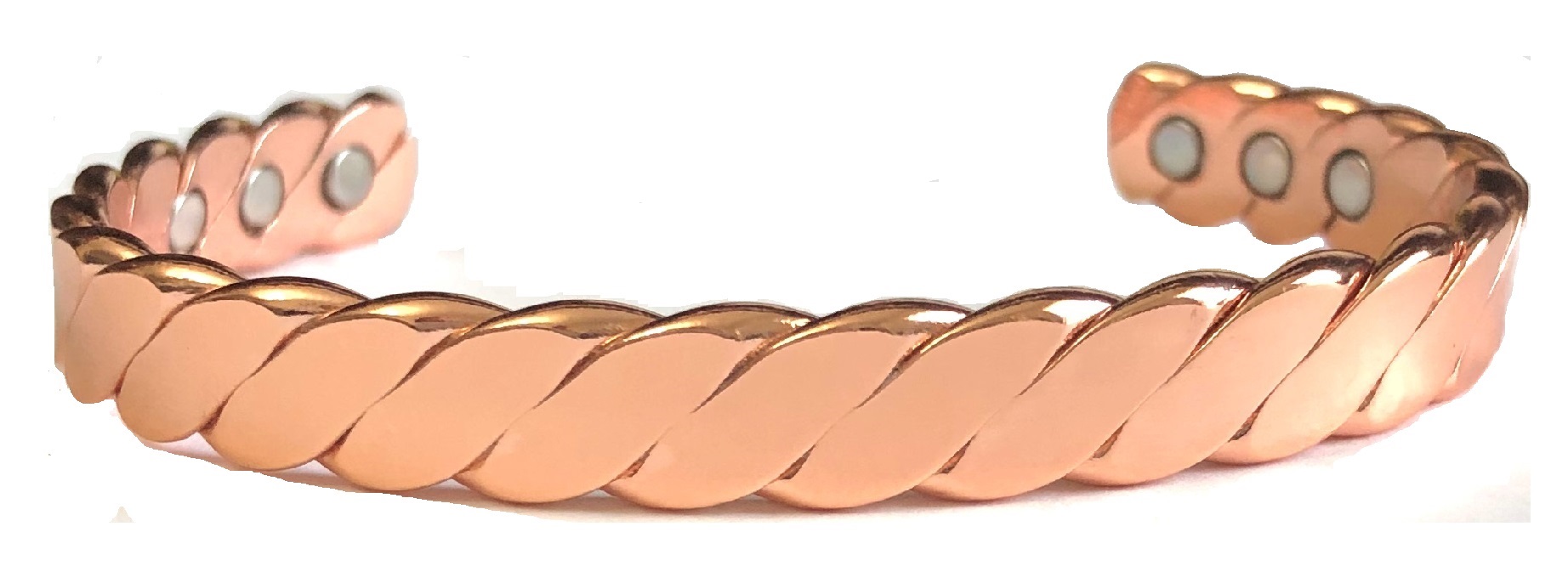 Solid Twist Copper Cuff Magnetic Therapy Bangle Bracelet #MBG515