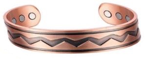Wave Solid Copper Cuff Magnetic Bangle Bracelet #MBG-553
