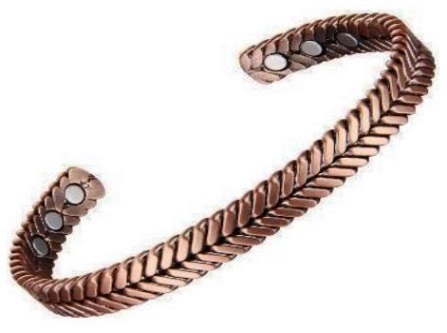 Braided Solid Copper Cuff Magnetic Bangle Bracelet #MBG563