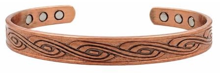 Windy Solid Copper Cuff Magnetic Bangle Bracelet #MBG703
