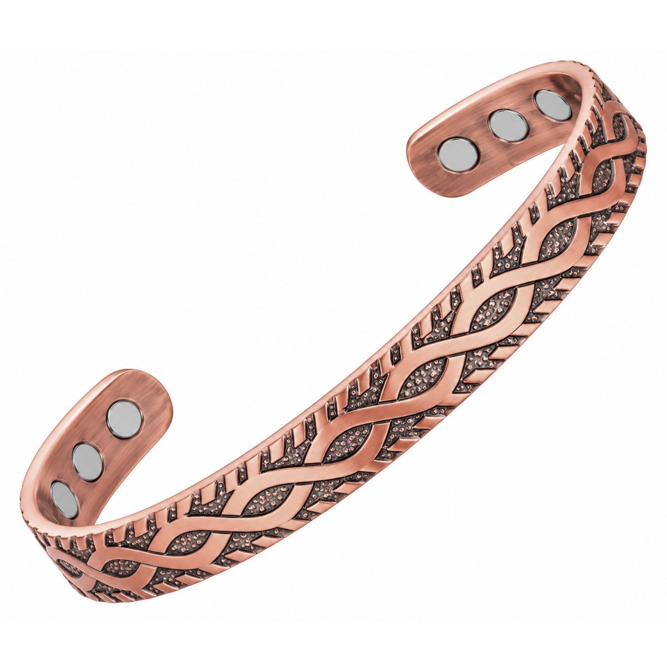 Celtic Knot Solid Copper Cuff Magnetic Bangle Bracelet - Unisex #MBG707