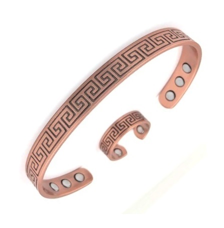 Celtic Magnetic Therapy Copper Bangle/Ring Set #MBGR005