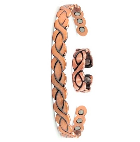 XOX Magnetic Therapy Copper Bangle/Ring Set #MBGR029