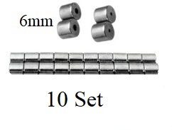 10 Sets 6x6mm Gunmetal Color 5000 Gauss Powerful Magnetic Clasps #MC5-10
