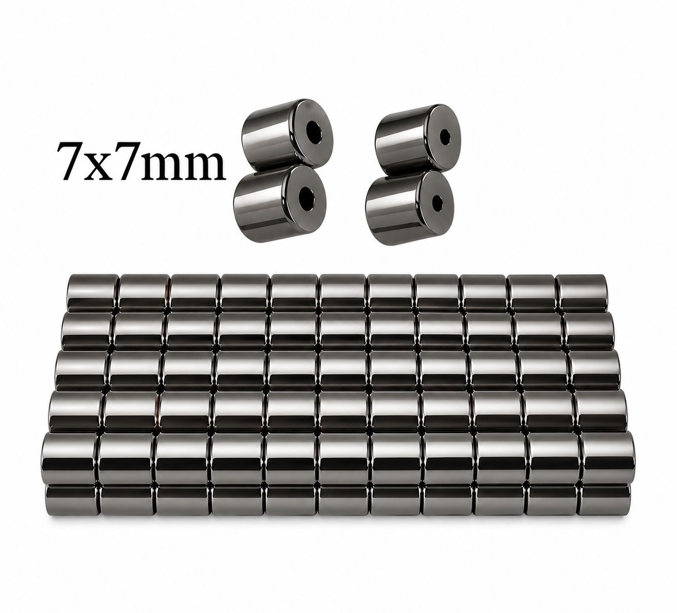 100 Set 7mm Gunmetal Color Magnetic Clasps for Jewelry Making ($1.68 Set) #MC7-100GM