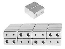 50 Sets 6x6x12mm 2 Holes Gunmetal Color Magnetic Clasps #MCD-500