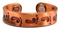 Feet  Solid Copper Magnetic Therapy Ring #MCR119