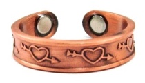 Wounded Heart Solid Copper Magnetic Therapy Ring #MCR122