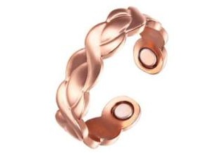 XO Rose Color Solid Copper Magnetic Ring #MCR123R