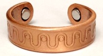 UPDOWN Zic-Zac Solid Copper Magnetic Therapy Ring #MCR137