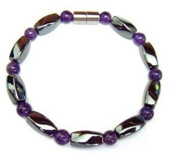 1 PC. Amethyst Magnetic Bracelet Hematite Magnetic Bracelet #MHB0002