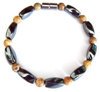 (Call for Prices) 1 PC. Picture Jasper Magnetic Therapy Bracelet Hematite Magnetic Bracelet #MHB0006
