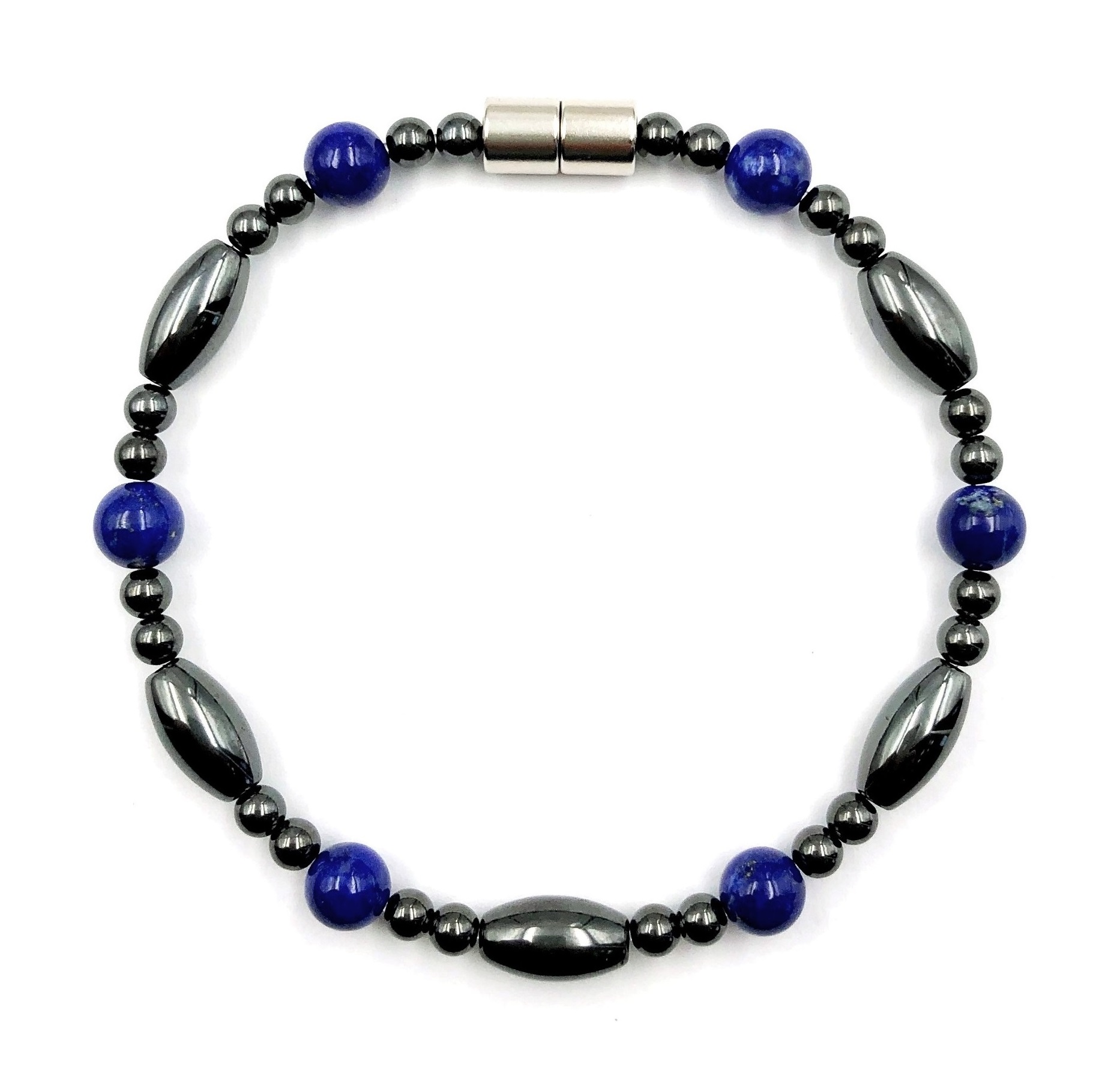 1 PC. (Magnetic)Real Lapis Lazuli Magnetic Bracelet Hematite Bracelet #MHB00128
