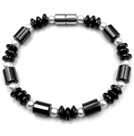 1 PC. Pearl Hematite Magnetic Bracelet #MHB-115