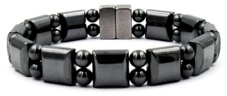 1 PC. (Magnetic) Heavy Double Line Magnetic Bracelet Hematite Bracelet #MHB306