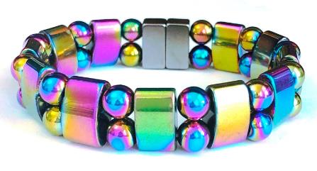 Double Line Rainbow Magnetic Bracelet #MHB314