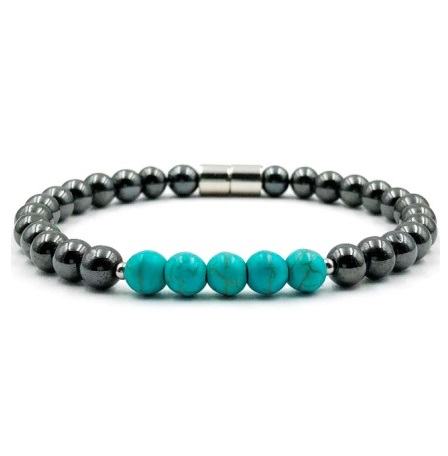 1 PC. Turquoise Hematite Magnetic Bracelet MHB-700TQ