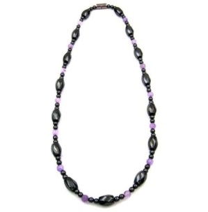 1 PC. Amethyst Magnetic Therapy Necklace For Men And Women # MN-0015