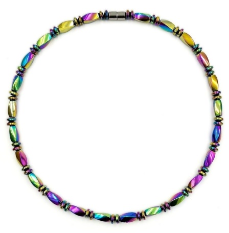 1 PC. Rainbow Magnetic Necklace Hematite Magnetic Necklace #MN-0043