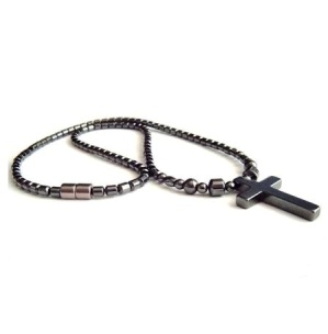 Plain Cross Magnetic Therapy Necklace, Magnetic Necklace #MN-0111P