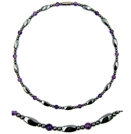 Amethyst Magnetic Necklace For Men And Women #MN-0132