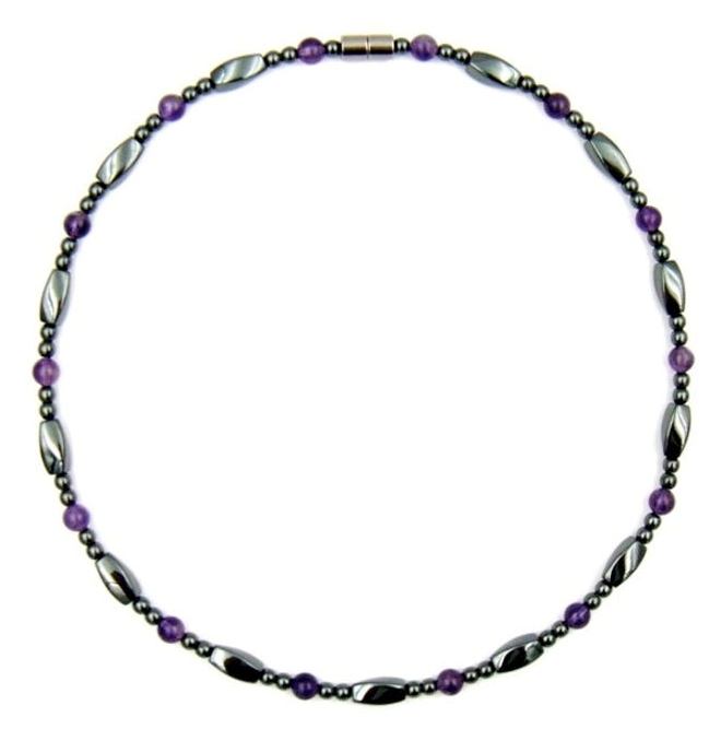 Amethyst Magnetic Necklace For Men And Women #MN-0132